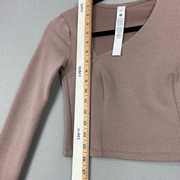 Lululemon Softstreme Asymmetrical Crop Long Sleeves Top XXS - Picture 4 of 7
